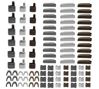 Ujjdwiurgh 120 PièCes Curseur TêTe de Fermeture à GlissièRe en MéTal, 4 Tailles Curseurs CharnièRe InféRieure Goupille D'Insertion Loquet, Trousse D'Outils RéParation Loquet Fermeture éClair