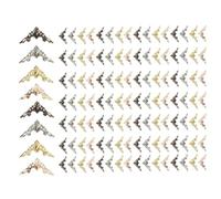 Ujjdwiurgh 120 Pièces Protecteur de Coin de Livre en Métal, 4 Couleurs Couverture de Bord de Garde en Fer, Protecteur de Coin de Livre Antique Vintage Scrapbooking Facile à Installer et à Utilis