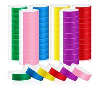 Ujjdwiurgh 1200 Bracelets en Papier pour Événement, Bracelet D'Identification Étanche, Bracelet Adhésif Léger