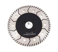 Ujjdwiurgh 125 x 2,8 Mm M14 Double Face Diamant Lame De Scie Tranche De Broyage Type Pointu Avec Bride