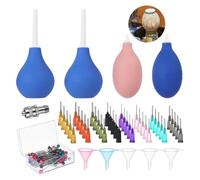 Ujjdwiurgh 129 Outils de Poterie, Applicateurs de Pointe de Précision en Céramique, Bouteilles de Remorque de Poterie avec Aiguilles, Entonnoirs de Remplissage, Épingles