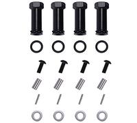 Ujjdwiurgh 12Mm Roue en Aluminium Adaptateurs Hex Long Extension de 29Mm TéLéCommande PièCes de Conversion de Voiture pour 1/12 12428 12423 Noir