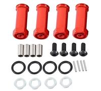 Ujjdwiurgh 12Mm Roue en Aluminium Adaptateurs Hex Long Extension de 29Mm TéLéCommande PièCes de Conversion de Voiture pour 1/12 12428 12423 Rouge