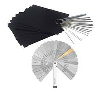 Ujjdwiurgh 13 PièCes Fichiers de Noix de Guitare Fichiers de Noix de Selle de Pont + 32 Lames Jauge D'éPaisseur Et ImpéRial Double Marqué + 9 Feuilles de Papier de Verre