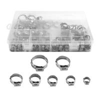 Ujjdwiurgh 130PCS 5.8-21mm Collier de Serrage Monoroue Sans Étape pour Bracelet de Serrage Adapté à la Connexion de Tuyaux