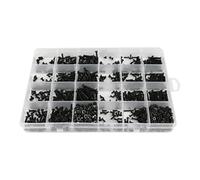 Ujjdwiurgh 1322 Pièces Vis à Tête Plate à Six Pans Creux Accessoires Pièces M2 M2.5 en Acier au Tête Fraisée Boulon Vis Écrou Kit D'Assortiment