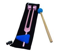 Ujjdwiurgh 136.1 OM136.1 Diapason en alliage d'aluminium avec marteaux pour la guérison des chakras, la thérapie sonore, soulager le stress, or rose