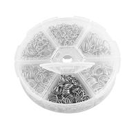 Ujjdwiurgh 1390 PièCes Connecteurs de Joint Torique Anneaux de Saut Ouverts en MéTal Ensemble Anneaux de Saut en MéTal pour Connecteurs de Fabrication de, Argent