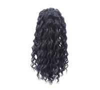 Ujjdwiurgh 14 Pouces Dentelle Bouclée Frange Perruque Dentelle Perruque Brésilienne -Bouclés Cheveux Humains Perruques pour les Femmes