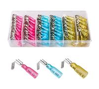 Ujjdwiurgh 140 PièCes 22-16/16-14/12-10 AWG ThermoréTractable Piggy Back Spade éPissure Bornes à Sertir Connecteurs Kit D'Assortiment 3 Tailles