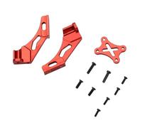 Ujjdwiurgh 144001-1258 PièCes Fixes de Queue en MéTal Ensemble de Raccords de Micrologiciel D'Aile de Queue pour 144001 1/14 4WD PièCes de Voiture TéLéCommandéE, Rouge