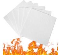 Ujjdwiurgh 15 Feuilles de Papier Isolant en Fibre de Céramique, Papier Ignifuge pour Four à Micro-Ondes, Matériaux de Bricolage pour Four et Cheminée