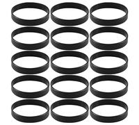 Ujjdwiurgh 15 PCS Bracelet en Caoutchouc Noir Sport 12 mm Bande TOP