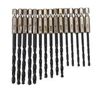 Ujjdwiurgh 15 pcs Ensemble de Forets enrobes de titane a haute vitesse en acier de ;a tige hexagonale de la longuer de 3 4 5 mm