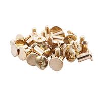 Ujjdwiurgh 15 PièCes 5 Mm X 8 Mm en Laiton Plaqué Vis de Reliure de Chicago pour Ceinture D'Argent