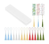 Ujjdwiurgh 15 Pièces Marque-Pages Vierges en Acrylique Transparent avec Suspendue, Marque-Pages en Acrylique Transparent avec Suspendue Facile à Utiliser