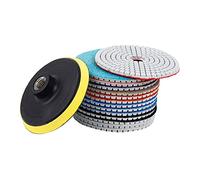 Ujjdwiurgh 15 PièCes SéRies de Tampons de Polissage Diamant 4 Pouces 100Mm Humide/Sec pour Pierre BéTon Marbre Polissage Utilisation Ensemble de Disques de Meulage
