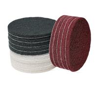 Ujjdwiurgh 15 Tampons à Récurer Multi-Usages en Forme de Cerceau et de Boucle de 5 Pouces - Tampons de Ponçage Floqués, Disques de Conditionnement et Tampons de Polissage