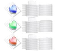 Ujjdwiurgh 150 Paquets de Récipients pour Fondre la Cire, Moule à Coquille Carré Transparent, Moule à Cire en Plastique Vide, Facile à Installer et à Utiliser