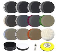 Ujjdwiurgh 150 PièCes 3 Pouces Disques Abrasifs Carbure de Silicium 400-10000 Grains Humides/Secs Crochet et Boucle Papier de Verre pour Perceuse Meuleuse