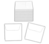 Ujjdwiurgh 150 Pièces Porte-Monnaie à Poche, Porte-Monnaie à Rabat, Protecteurs de Pièces de Monnaie en PVC Transparent, Porte-Monnaie en Plastique (Carré de 2,2 X 2 Pouces)