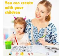 Ujjdwiurgh 156 Pièces de Feuilles de Plastique Thermorétractables, Kit D'Art Rétractable, 30 Pièces Porte-Clés Papier pour L'Artisanat, L'Empreinte de la Main, le Marquage de la Fête Mères