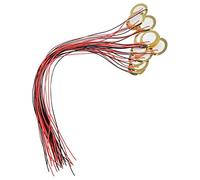 Ujjdwiurgh 15PièCes SéRies 27Mm Disques PiéZo avec Fils Microphone DéClencheur de Tambour Microphone Acoustique pour Guitare Acoustique