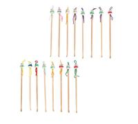 Ujjdwiurgh 16 Pcs Cure-oreille en bois de couleurs assorties poupee japonais