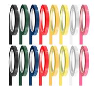 Ujjdwiurgh 16 Rouleaux de de Masquage pour Autoclave pour L'Identification des Instruments, 216 Pi/LX 0,4 Po/W de Couleurs pour Autoclave