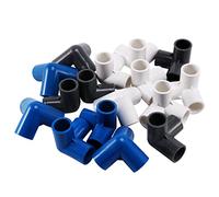 Ujjdwiurgh 16Pcs en Plastique PVC 20Mm Tuyau Connecteur en Té 3 Voies Commune Pour L'Irrigation de Jardin Tuyau D'Arrosage Adaptateur Tube Pièces Outils