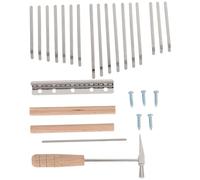 Ujjdwiurgh 17 Touches Kalimba Kit de Bricolage Thum Piano PièCes de Rechange avec CléS Pont RéGlage Marteau Kit Kalimba Accessoires