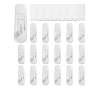 Ujjdwiurgh 18 crochets + 24 bandes de crochets utilitaires moyens pour organiser les crochets de suspension robustes avec bandes adhésives