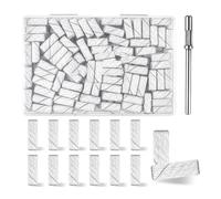 Ujjdwiurgh 180 Bandes de Ponçage à Grain 100 PCS Perceuses à Ongles Ensemble (Blanc), Bit de Forage à Ongles, Bits à Ongles, Bande de Ponçage, Bits de Mandrin 3,1 mm
