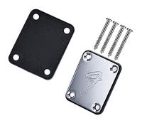 Ujjdwiurgh 1Set 70S 4-Bolt Guitar Neck Plate Neckplate With Screws Renforced Neck Plastic Back Plate Handle Protector (Silver)