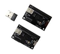 Ujjdwiurgh 2.4G sans 2 Joueurs Arcade USB Arcade Zero Delay Joystick Encoder PCB Board pour Pièces de Console de D'Arcade DIY