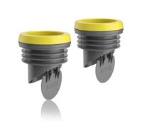 Ujjdwiurgh 2 Anneaux de Cire pour Brides de Toilettes avec Clapet Anti-Retour - Anneau de Cuvette de Cire Épais pour Conduites D'Évacuation de 8,1 à 10,2 cm