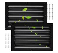 Ujjdwiurgh 2 Évents à Pignon de Pack 8 "X 12" Évents de Hangar Métalliques de Perspectives de Ventre de Ventre et Garde Contre L'Humidité pour le Plafond Grenier Du Garage Extérieur Intérieur