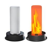 Ujjdwiurgh 2 Mecs D'Éclairage Solaire de Remplacement de Pack avec Flamme Vacillante Étanche Décorative pour Lanternes Extérieures Top de Remplacement Solaire Étanche