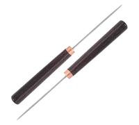 Ujjdwiurgh 2 Outils de Poinçon avec Manche en Bois, Outil de Poinçonnage de Poinçon en Cuir, Poinçon à Gratter Fin, Outil de Réparation de Poinçon pour L'Artisanat Du Cuir
