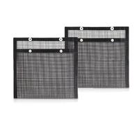 Ujjdwiurgh 2 Paquets de de Grillage en Noire pour Barbecue, de Grillage Antiadhésifs Réutilisables pour le Poisson, les Légumes et la Viande.