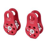 Ujjdwiurgh 2 pcs Poulie de Corde Arbre Escalade Arboriculteur de Montee Poulie Fixe Rouge