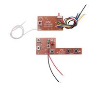 Ujjdwiurgh 2 Pièces 5CH RC Télécommande 27 MHz Circuit PCB Émetteur et Récepteur Carte Système D'Autoradio Accessoires 20-25 M