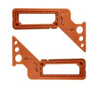 Ujjdwiurgh 2 Pièces 8 en 1 Multi-Angle pour le Travail Du Bois, Localisateur de Règle D'Angle, Outil de Mesure (Orange)