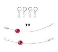 Ujjdwiurgh 2 PièCes Anti-Perte de la Coque du Corps Pince à Clip avec Vis de Retenue pour //Arram/ 1/10 TéLéCommande de Voiture de Rechange Rouge