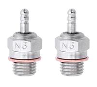 Ujjdwiurgh 2 Pièces Bougies de Préchauffage Hot Spark Moteur Pièces de Rechange Accessoires pour Camion Nitro Remplacer OS RC Voiture 70117 N3