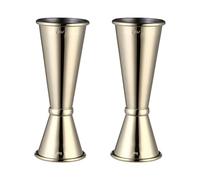 Ujjdwiurgh 2 Pièces Doseur pour Barman 1 Oz 2 Oz Doseur en Acier Inoxydable de Style Japonais Double Doseur Outil de Mesure pour Bar Maison