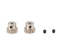 Ujjdwiurgh 2 Pièces Engrenage de Moteur à Pignon Métallique avec Arbre de 2,3 mm 48DP M0.6 M0.8 pour Voiture RC 1/12 1/16 7075-370/380/390,16T