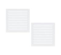 Ujjdwiurgh 2 Pièces Évents de Grenier Évents de Pignon Évent Mural en Aluminium Évent de Hangar en Métal avec Grille D'Aération à Persiennes Carrées en D'Écran