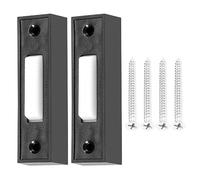 Ujjdwiurgh 2 PièCes Interrupteur D'Ouvre-Porte de Garage Universel 41A4166 Bouton-Poussoir Mural éClairé Finition Noire avec Centre Blanc