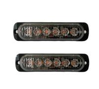 Ujjdwiurgh 2 Pièces LED Lumière Stroboscopique D'Avertissement Grille Stroboscopique Clignotant Barre Lumineuse Camion Voiture Balise Lampe Feu de Circulation